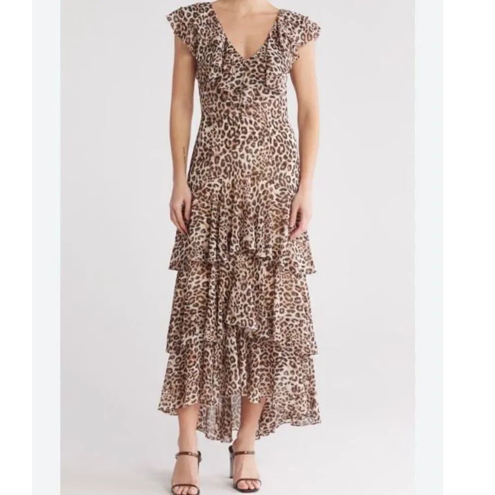 NWT WAYF Leopard dress maxi XS (v1#2)